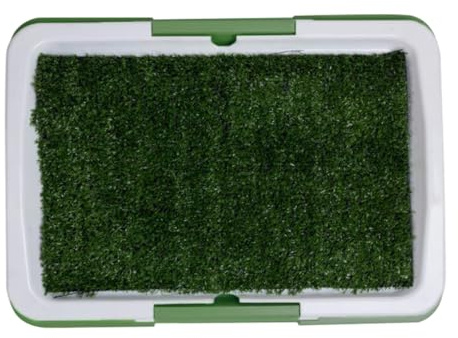 Jorzer Dog Training Toilet Dog Training Toilet Puppy Pee Potty Pad Splash Proof Artificial Grass Pad with Tray