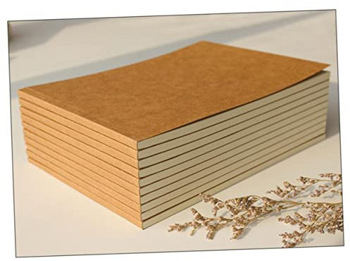 SEWACC Notizbuch Aus Kraftpapier Blanko Notizbuch Zum Schreiben Und Zeichnen Tagebuch Notizblock Retro Design Hohe Leeres