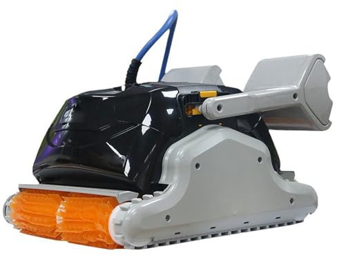 OmePS Pulitore Automatico per Piscine Senza Fili, Pulitore per Piscine, Robot pulitore per Piscine Ricaricabile, Aspirapolvere efficiente per Piscine, Parcheggio autonomo, Aspirazione con Vuoto, App