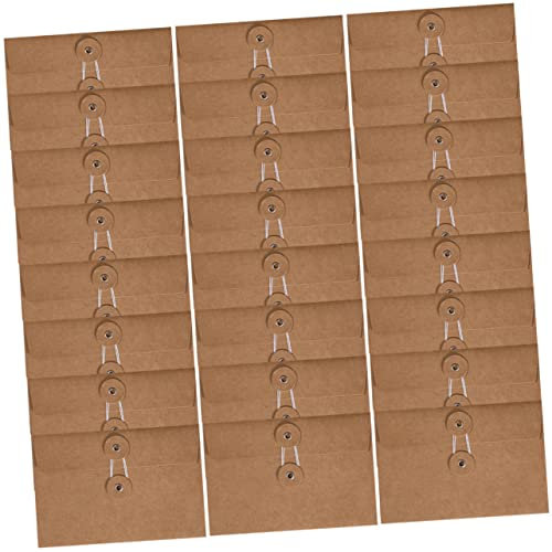 HOODANCOS 30stücke Teiliges Vintage Kraftpapier Umschläge Mit Bindfaden Wiederverwendbar Und Strapazierfähig Für Einladungen Grußkarten Briefpapier Und Partybedarf