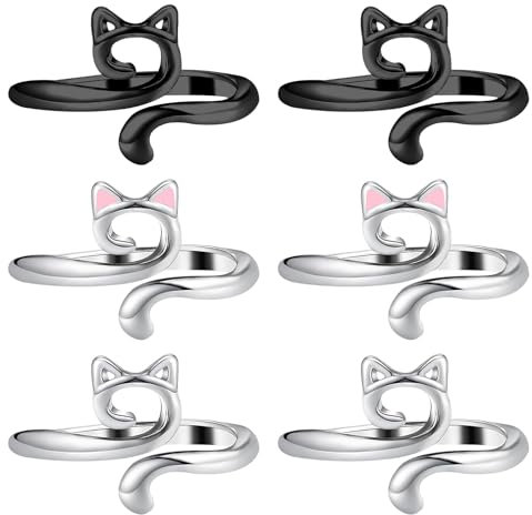 6 Stück Crochet Ring Häkel Zubehör Häkelring Häkelringe Verstellbare Häkelringe Finger Metall Häkelring Crochet Strickfingerhut Fadenführer Ring Fingerhalter Häkelschlaufenringe Für Häkelmutter