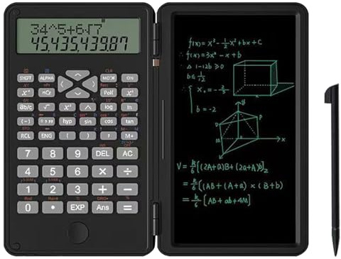Dyaucwpo Calculatrice Scientifique, Calculatrice Fonctionnelle avec Tablette D'écriture, 240 Fonctions, Stylet Électronique Inclus, Couvercle de Protection, pour Les Étudiants et Les Enseignants