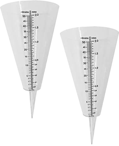 BESPORTBLE Lot De 2 Pluviomètres pour Jardin Extérieur Facile À Lire pour Surveiller Larrosage Et Les Précipitations