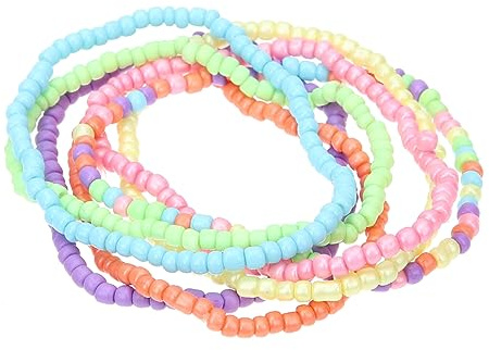 Holibanna 7 St Färgglada Pärlarmband Pärlarmband Flickarmband Strandarmband Barnarmband För Flickor Barn Småbarnsarmband Flickarmband
