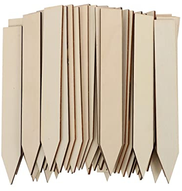 DECOMELODY 50pezzi Etichette in Legno Per Piante Da Marcatori Per Vivai Per Piante Picchetti Per Piante Etichette Per Per