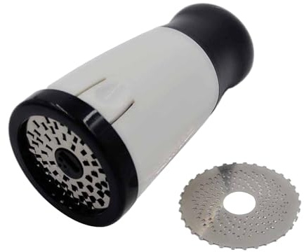 Vhjlfig Rotating Cheese Grater 17x6x7.3cm Hand Crank Cheese Shredder Stainless Steel Rotary Graters Ergonomic Handle Round Cheeses Grinder for Parmesan, Garlic, Ginger, Vegetables, Nuts