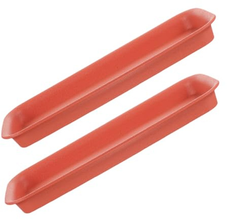 Outanaya 2 Pezzi Vassoi Sottovasi Rettangolari in Plastica da Sottovaso Fioriera Perdita per Piante Vassoio e Riutilizzabile per ed Esterni Colore Mattone