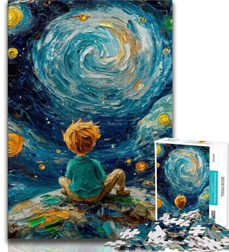 1000-teiliges Puzzle für Jugendliche und Erwachsene Der kleine Prinz des Nachthimmels 1000 Teile für Erwachsene anspruchsvolles Spiel ganze Familie 38x26cm