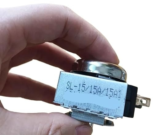 EAGHADEK Accesorios para Herramientas Temporizador con Interruptor de 15/30/60/90/120 Minutos con Eje O y Campana para Horno Universal, Olla arrocera al Vapor mecánica(15minutes)