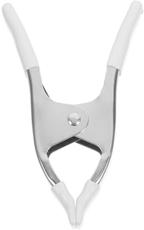 MERRYHAPY Large Spring Clamps 6.3 Inch Nickelplated Metal Clips with PVC Protective Sleeve for Photography Backdrops and Industrial Woodworking