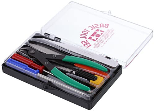 Tamiya 74016 Werkzeug-Satz Basic, Modellbau Zubehör, Bastelwerkzeug, Pinzette, hochwertiges Modellbauzubehör,300174016