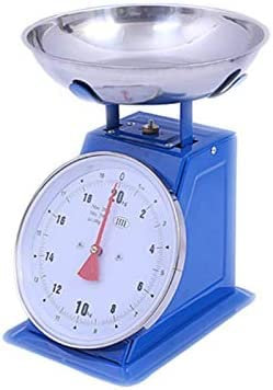 EdirFtra Bilancia Domestica Multifunzionale di precisione del quadrante 20Kg, Scala Meccanica della Cucina della Molla della Shell dell'Acciaio Inossidabile di Alta qualità, Domestica/Commerciale