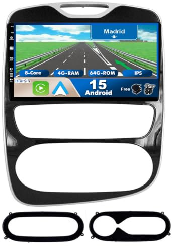 BXLIYER Android 14 IPS Autoradio pour Renault Clio 4 (2016-2019) - [4G+64G] - Senza fili Carplay/Android Auto - LED Caméra + MIC - 2 Din 10.1 Pouce - DSP Dab Volant AHD WLAN 4G 360-Caméra Fast-Boot BT