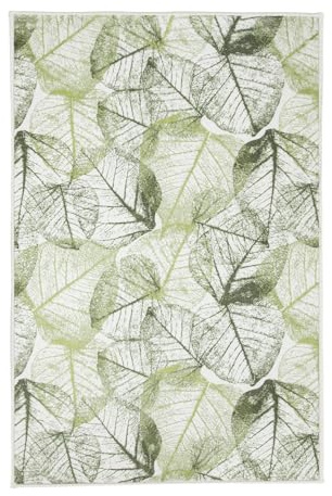 Kleine Wolke Badteppich Selva Forest 60 x 90 cm | OEKO-TEX zertifiziert, besonders weich, rutschhemmende Unterseite, für Fußbodenheizung, maschinenwaschbar, 100% Polyester