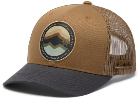 Columbia Unisex Mesh Snap Back, Snap Back Cap, Delta/Shark/Circular Landscape, O/S