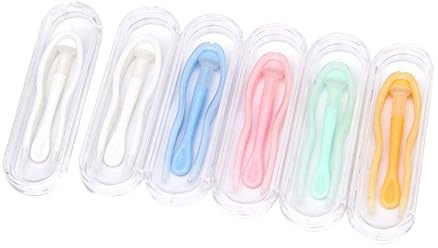 Veemoon 6 juegos Kit Herramientas para Lentillas Pinzas y Succionadores Plásticos Seguros para Lentes de Contacto Accesorios Prácticos Portátiles para Uso Diario y Viaje Color Aleatorio