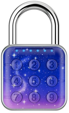 Combination Lock, Combination Lock for Locker, Locker Lock & Gym Locker Lock - High Security, Easy to Use for Gym, School, Travel, Outdoor (Aurora Blue)