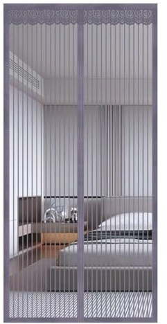 Magnetischer Fliegengittertür, 90 x 200 cm, selbstdichtender Netzvorhang mit starken Magneten, einfache Installation, kein Bohren, perfekt für Haustür und Wohnzimmer