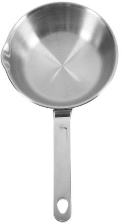 DIYEAH Mini sartén - Sartén pequeña para huevos de 10,4 cm con - Utensilios de cocina de acero inoxidable para tortillas - Cacerola para un solo huevo - Calentador de mantequilla - Olla pequeña para