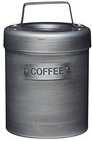 KitchenCraft Industrial Kitchen - Pot à Café Vintage en Métal, Style Industriel, 1 L, Gris