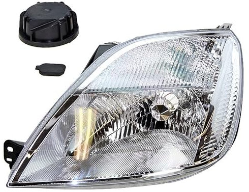 BESTPRICE 1x faro principale anteriore sinistro H4 con motore elettrico, compatibile con FORD FIESTA V (JH_, JD_), FIESTA V Van