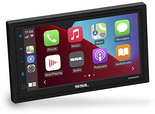 Sound Storm Laboratories DD988ACP Car Audio Stereo System - Android Auto, Double-Din with 6.75 Inch Capacitive Touchscreen, Bluetooth Audio and Calling Head Unit, No CD Player, Radio Receiver