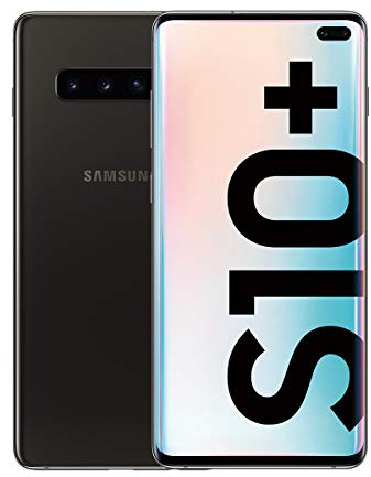 Samsung Galaxy S10+, Smartphone de 6.4 QHD+ Curved Dynamic Amoled, 16 Mp, Exynos 9820, Wireless & Fast & Reverse Charging, Android, 128 GB, Negro Cerámico