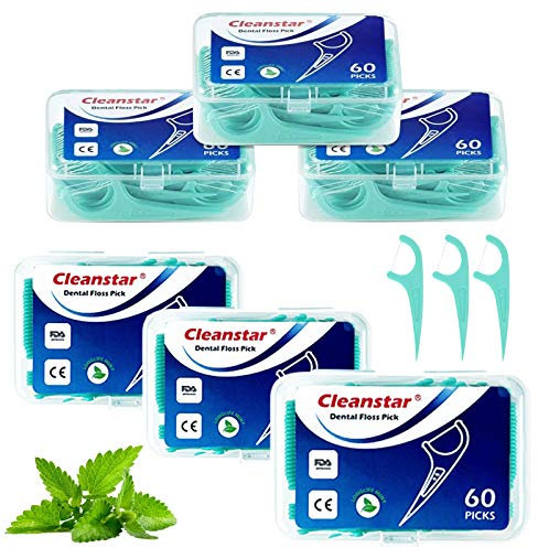 360 pz. Filo Interdentale in 400D UHMWPE Sapore di Menta leggera Piperita con Scatola di Conservazione Flossper Denti Orale Cura Denti e Salute Igiene Orale Flosser Forcella