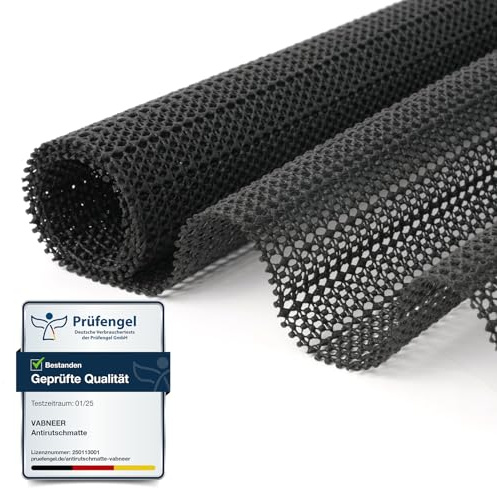 80 × 130 cm Antirutschmatte aus PVC, rutschfeste Unterlage für Teppiche | Mehr Reibung und Halt, zuschneidbar für Hartböden, Schubladen, Küche, Büro, Regale und Kofferraum