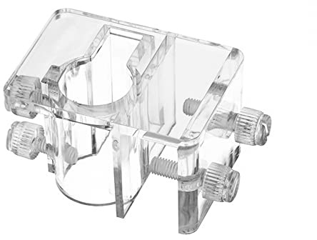 MiOYOOW Aquarium Wasserrohr Halter, Acryl Aquarium Schlauchhalter Einlass- und Auslassrohr Befestigungsclip für Fixierung von 12–16 mm Einlauf Ablaufrohr