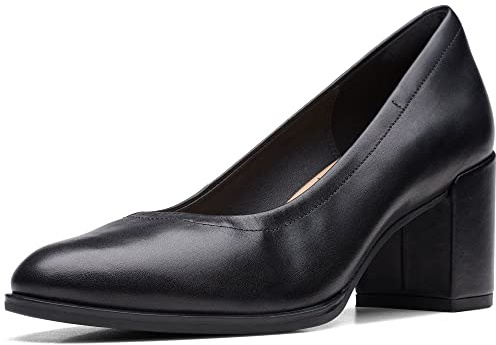 Clarks Freva55 Court Womens Black Leather, 4
