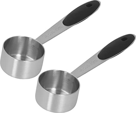 Coffee Scoop, 2Pcs Stainless Steel Coffee Measuring Scoop 1/8 Cup 30ml Measuring Tablespoon Table Spoon for Coffee Bean Milk Powder Tea