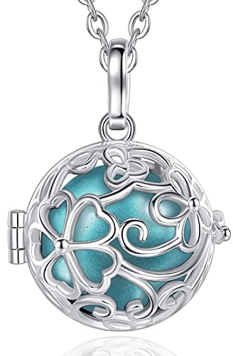 AEONSLOVE Collier Bola de Grossesse avec Mélodie Douce Pendentif Grelot Musical pour Femme Enceinte Future Maman, 2 Chaînes