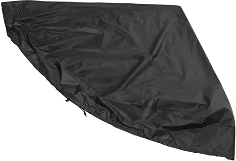 Toyvian 8ft Round Trampoline Cover Waterproof Oxford Cloth UV Protection Rainproof Shade Ground Pool Easy to Install Black