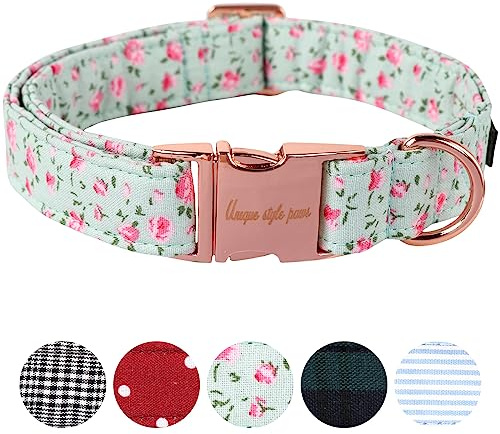 Unique Style Paws Hundehalsband Halsband Verstellbare Halsbänder oder Hundeleinen für Hunde und Katzen Klein Mittelgroß Groß