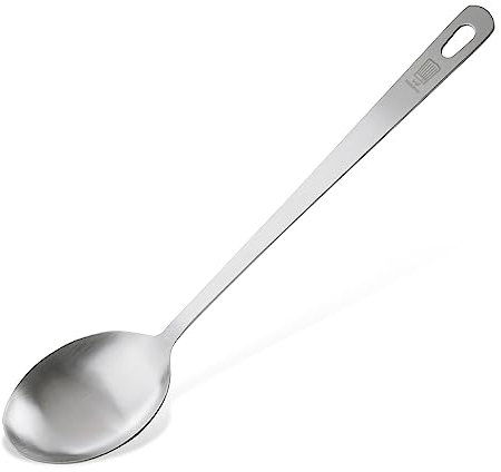 Chefkoch trifft Fackelmann Vorlegelöffel - Ideal zum Servieren von Beilagen, hochwertiges Edelstahl in mattem Look – Kochlöffel spülmaschinengeeignet