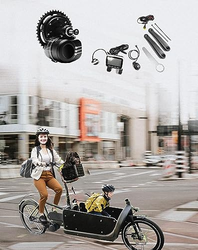 Enerpower Tongsheng TSDZ2B 250W Mittelmotor Freilauf mit Zubehör und Display VLCD5 8-Pins System mit 6 km/h Gaspedal (Throttle) für Lastenräder, Cargoräder etc. (36V)