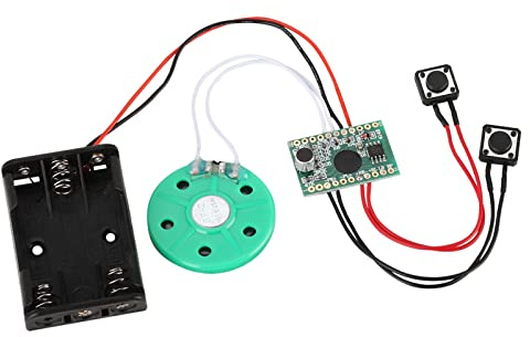 ASHATA Soundmodul DIY Gruß-Modul,Wiederbespielbarer Stimm Soundaufzeichnungschip 30 Sekunden GrußKarte DIY, Voice Sound Chip Modul DIY Musik Karte für