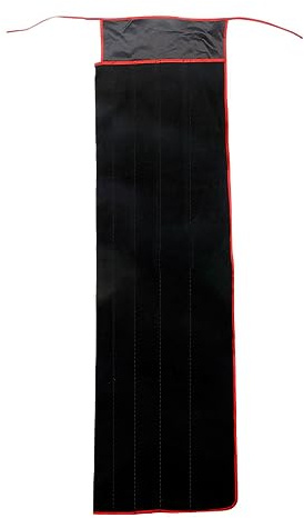 perfk Angelrutentasche, Schutzhülle, Lange Schwarze Aufbewahrungsstange, Socke mit Krawattenhülse, Angelrutenträger, Angelgeschenk, leicht, verschleißfest, 5 Fächer 140cm