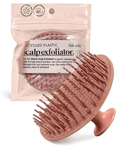 Kitsch Kopfhaut-Massagegerät – Shampoo-Bürste & Kopfhautschrubber für alle Haartypen – Kopfhautbürste & Kopfhautpeeling (Terrakotta) – Haarmassagegerät für gesunde Kopfhaut und Haarpflege