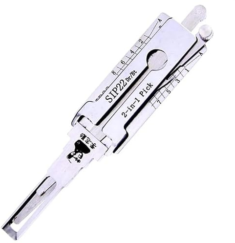 Auto Lock Pick SIP22 LiShi 2-in-1 Dietrich und Decoder für Auto, Autoschlüsselleser, professionelle Schlosserwerkzeuge