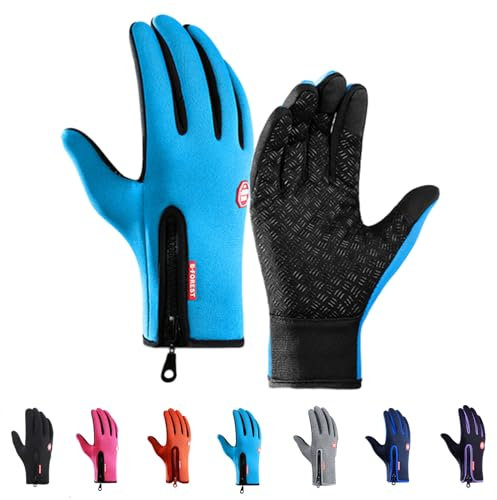 WIWIDANG Freezer Thermo Handschuhe, Freezer Thermo Pro Handschuhe, Thermo Handschuhe Herren Damen Thermohandschuhe Winter (Blue, S)