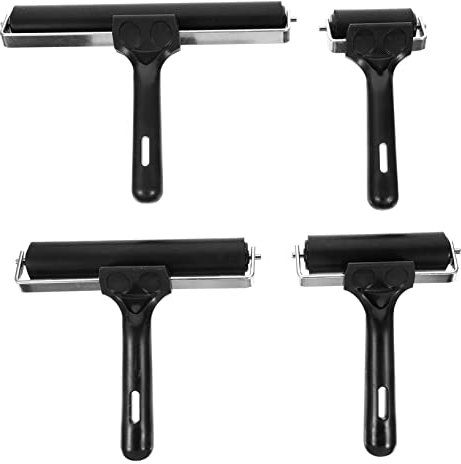 COLLBATH 4stücke Farbwalze Gummi-farbwalze Farbwalzen-tintenapplikator Für Handwerk Malerei Mit Gleichmäßiger Farbabgabe Ölmalwerkzeug