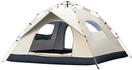 Ergocar Camping-Zelt, 4-5-Personen-Familienzelt, Kuppelzelt, Wasserdichtes Und Winddichtes Tragbares Zelt Mit Tragbarer Beutel, Geeignet Für Terrasse Outdoor Campingaktivitäten