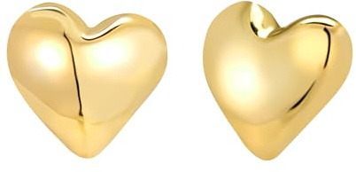 Breil, Collezione Big Heart, Orecchini Donna in Acciaio Lucido a Forma di Cuore, Chiusura a Farfalla, Idea Regalo Donna
