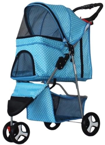 LZHUYE Poussette pour Chien, Poussette pour Chien, Poussette pour Chat, Poussette pour Chien, Poussette pour Animaux de Compagnie avec Roues, Chariot de Transport pour Chat, Chariot de Voyage pliab