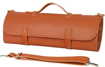 Borsa portacoltelli arrotolabile, utensili da cucina da viaggio, 10 scomparti for posate, coltelli, protezioni, borsa portacoltelli arrotolabile portatile in pelle, custodia da chef for campeggio o la