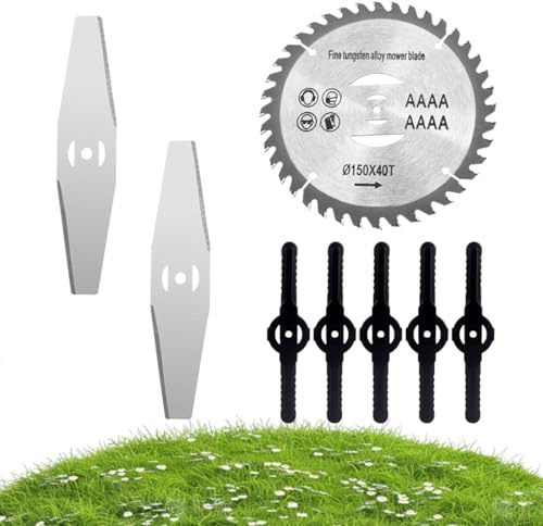 KOQAIIZ 8pcs Cuchilla Desbrozadora, Cuchilla Desbrozadora Trituradora, Accesorios Cuchilla Desbrozadora para Cortacésped Accesorios para Cuchilla De Repuesto