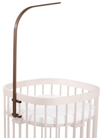 tweeto® Himmelstange aus Buche massiv – Zubehör Babybett/Kinderbett – Baldachinhalter Holz – Werkzeugfreie Montage – FSC-Zertifiziert (Schoko)