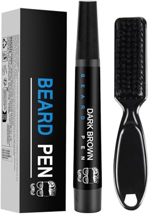 Bolígrafo Relleno Para Barba, Kit De Estilógrafo Rellenador Capilar, Pincel Seguro Para Bigote Mejora Línea De Cabello Y Cejas